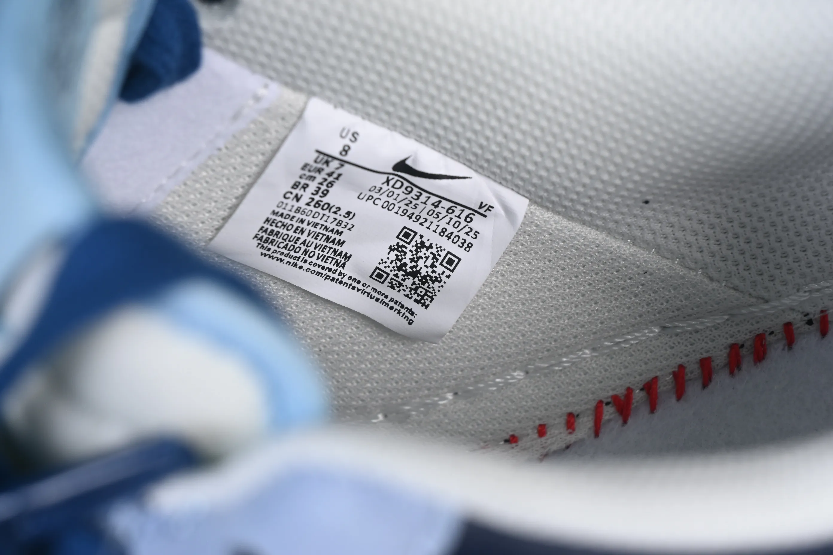 All categories Nk Air Force 1 Air Force series Nk Air Force 1 Low Air Force low top Nike Air Force 1'07 Low Violent Bear joint North Carolina blue double hook Air Force 1 low top casual sneakers XD9314-616